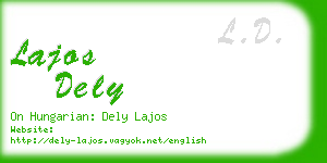 lajos dely business card